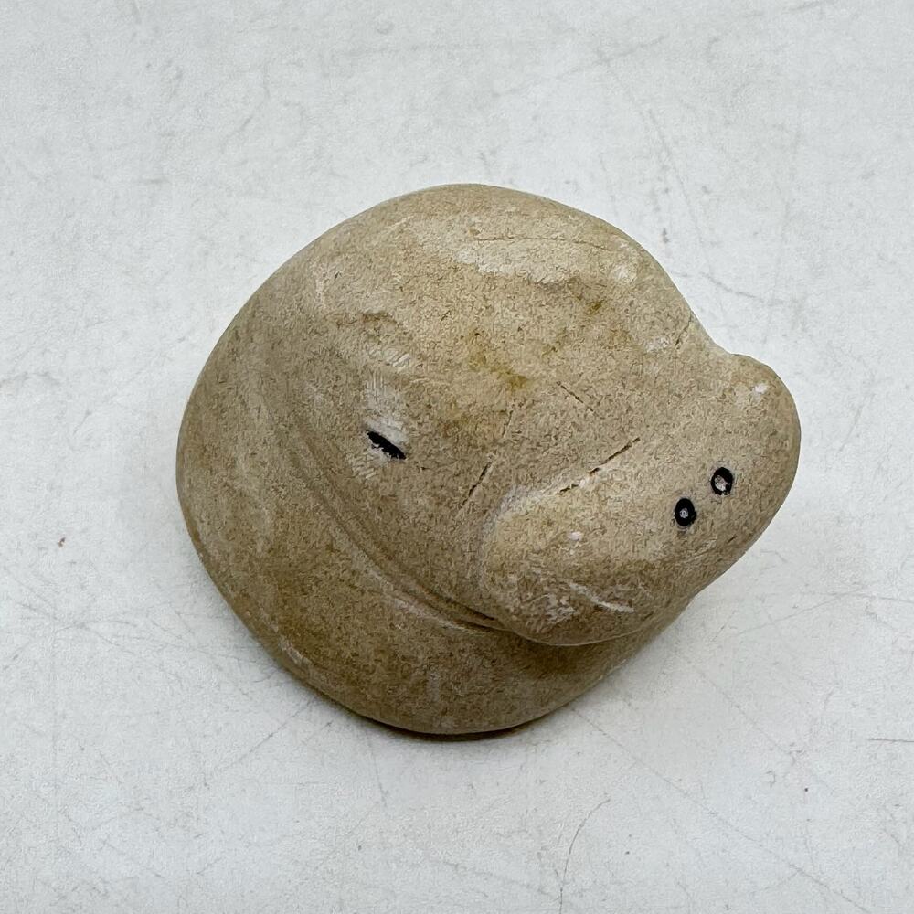 Inuit Hand Made Small Walrus Head Sculpture